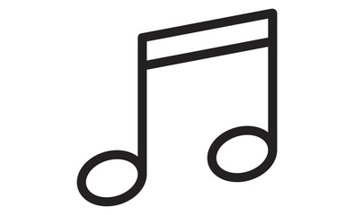 シンプルな音符のアイコンイラスト