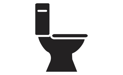 シンプルな洋式トイレのアイコンイラスト