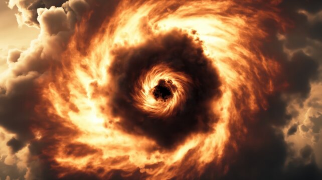 swirling vortex of fire, a vorte