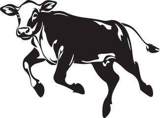 Bounding Bovine: The Lively Leap of a Cow
