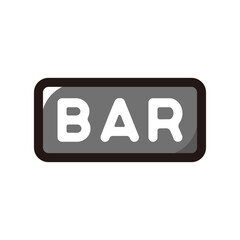 Slot bar illustration icon.Simple vector outline, clipart for graphic design.