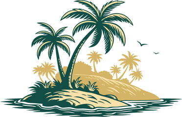 Island clean silhouette color 