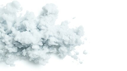 Light Gray Ink Blobs Against White Background