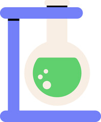 Science and Research Element Flask with Liquid Icon