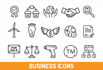 Business, Finance and Growth Icons Set