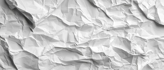 Fototapeta premium Crumpled white paper texture background