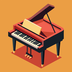 Fototapeta premium Piano keyboard seamless. Top view. Realistic detailed shaded piano keys. Simple beautiful design. Musical background. Music instrument. Flat style vector illustration.