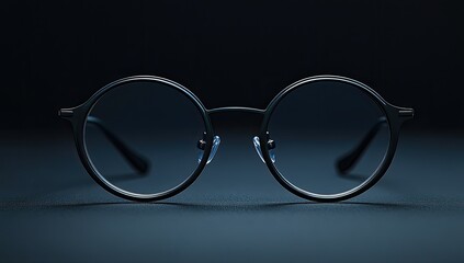 Fototapeta premium Dark Round Glasses Studio Shot