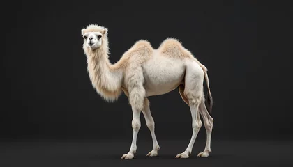 Fototapete Elegant Bactrian Camel: A Serene Studio Portrait © jenggala.j19