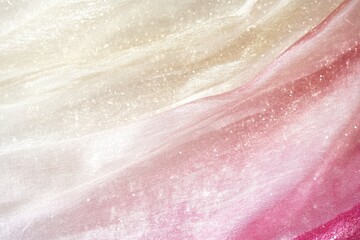 Obraz premium Ethereal Fabric Flow: A captivating macro shot of flowing fabric with a gradient of delicate hues, creating a sense of fluidity and luxury, and evoking a feeling of tranquility.