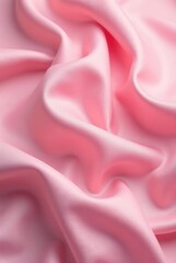 Draped Pink Satin Fabric Texture Elegant Smooth Soft Luxurious Flowing Waves Background