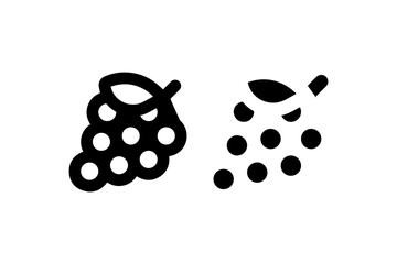 Grapes icon with leaf and stem Vector