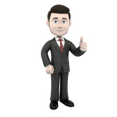 Fototapeta premium A man in a suit is giving a thumbs up. isolated on transparent background