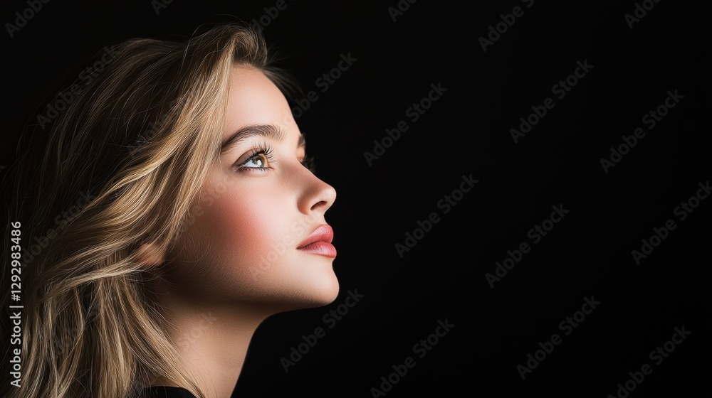 Poster a portrait photographer using a combination of natural light from a window and a softbox to illumina