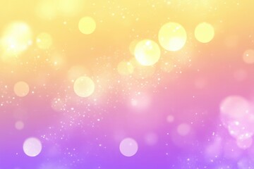Dreamy Bokeh Background: Soft bokeh lights dance across a gradient backdrop of yellow, pink and purple, creating a dreamy and festive atmosphere. 