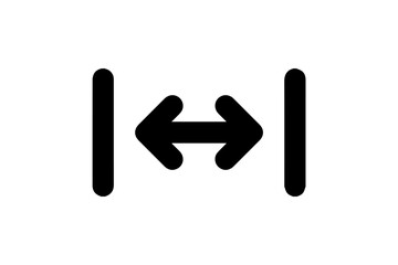 Horizontal resize icon with arrows and bars Vector