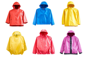 Vibrant Colorful Rain Jackets