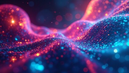 Kaleidoscopic holographic colors blending in abstract design, holographic, hologram, futuristic