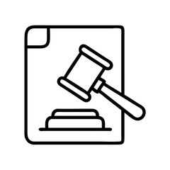 court order icon, court order line art - simple line art of court order, perfect for court order logos and icons