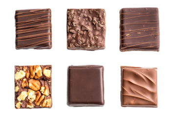 Assortment of Exquisite Dark Chocolate Squares