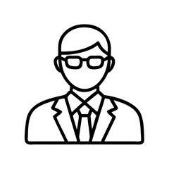 lawyer icon, lawyer line art - simple line art of lawyer, perfect for lawyer logos and icons