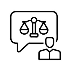 legal advice icon, legal advice line art - simple line art of legal advice, perfect for legal advice logos and icons
