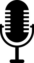 Microphone Icons set. Microphone sign, Mic, communications, radio, Podcast, microphone icon. Karaoke mic web and mobile app icons - Vector illustration symbol isolated on transparent background