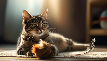 Engaging pet care activities for cats cozy home environment fun and playful focus indoor relaxation cat enrichment concepts