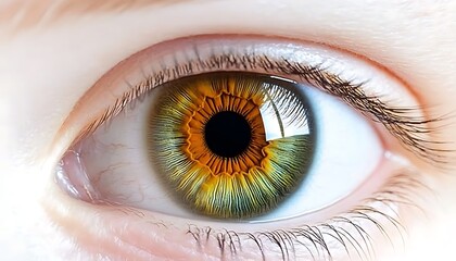 Close-up human eye macro shot