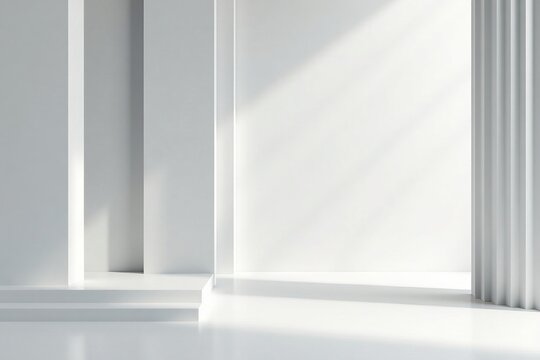Minimalist white and gray stripes for design projects, abstract, minimalist