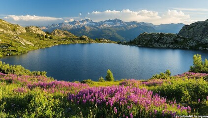 White Cliffs Vista: Coastal Grasses and Azure Sea


