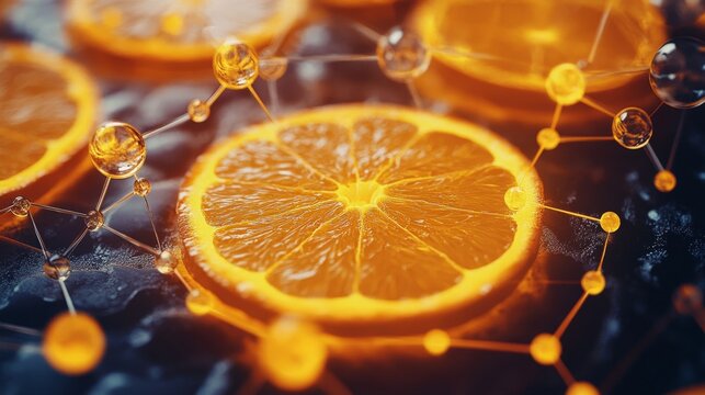 Citrus Extract with Diosmin and Molecular Structure Visualization