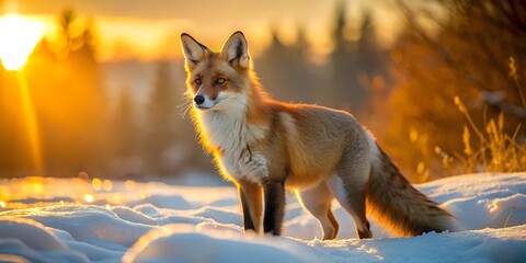 fox in the snow