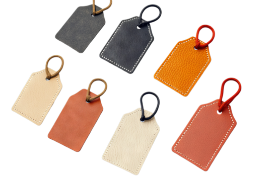 Colorful Leather Tags - Stylish Accessories