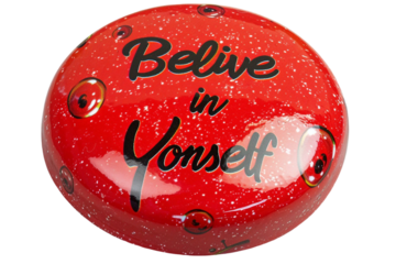 Believe in Yourself Text Isolated on Transparent Background