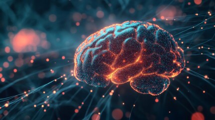 Fototapeta premium Neural Activity and GABA Interaction in the Human Brain