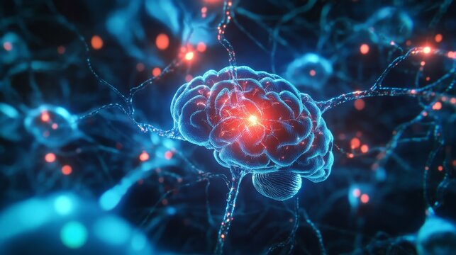 Neural Activity and Gamma-Aminobutyric Acid Visualization Concept