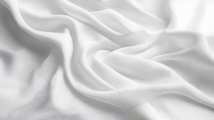 Obraz premium texture background with pristine white fabric folds and soft shadows across the surface 