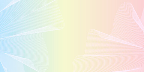  flowing lines. Digital future technology concept. vector illustration. Minimalist  background, pastel colorful gradations lines effect style geometric, abstract background 
