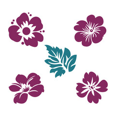 Set of Romantic Natural Fresh Leaf Flower Floral Florist Decoration