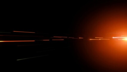 Fototapeta premium Dynamic Light Streak Overlay Motion Blur Flares on Black