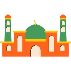 Fototapeta premium Cute Mosque Illustration