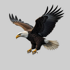 Fototapeta premium Majestic Bald Eagle in Flight 