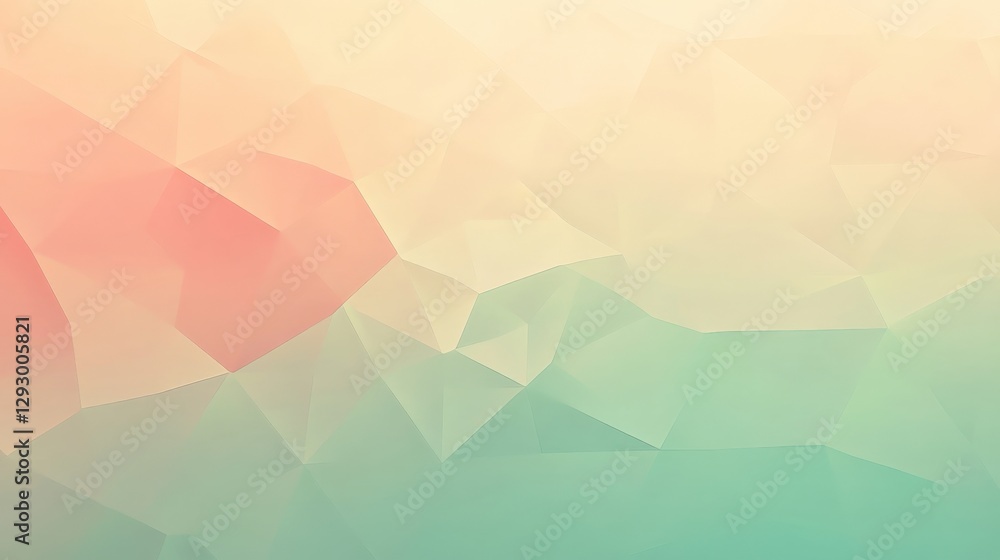 Poster abstract pastel geometric background with soft colors blending seamlessly, ideal for design use