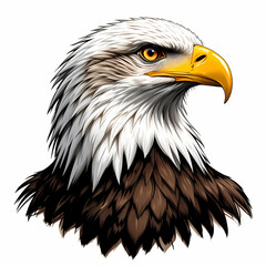 Obraz premium Majestic Bald Eagle Head: Profile Image