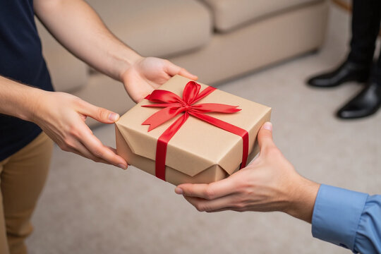 Man Getting Gift Man Giving Gift Images – Browse 183,644 Stock Photos, Vectors, and ...