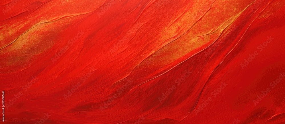 Poster vibrant red textured background featuring smooth golden accents in swirling abstract patterns ideal 
