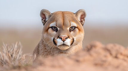 Obraz premium Cougar Portrait in Field