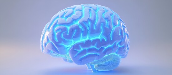 Futuristic 3D AI Brain X-Ray Scan with Neural Network Visualization