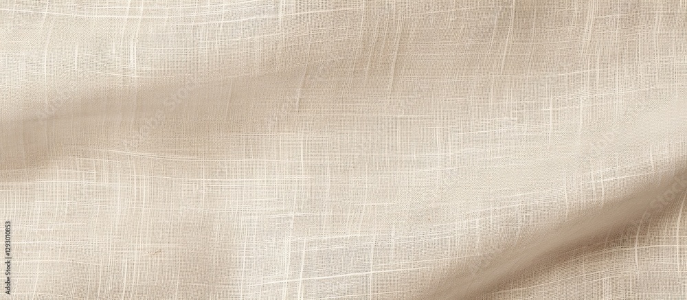 Leinwandbilder light beige natural linen texture with subtle wrinkles, soft woven pattern, ideal for background use